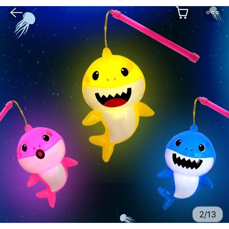 Lồng đèn cá mập baby shark có nhạc và đèn đáng yêu '' KHÔNG KÈM PIN "
