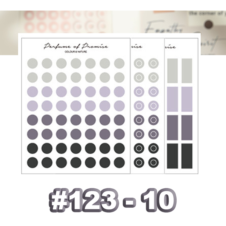 Sticker đánh dấu tròn trang trí sổ tay, planner, scrapbook, .. [ 123 ]