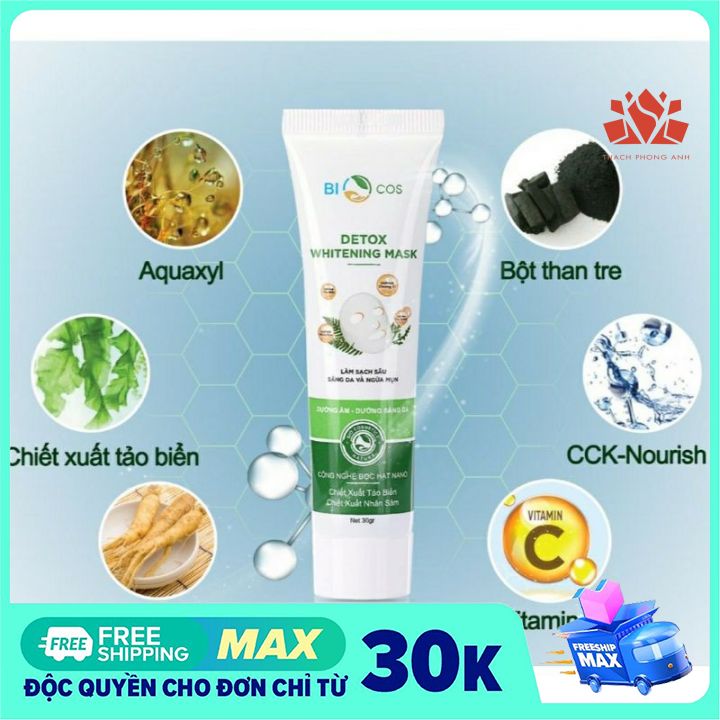 thải độc trắng da DETOX WHITENING MASK