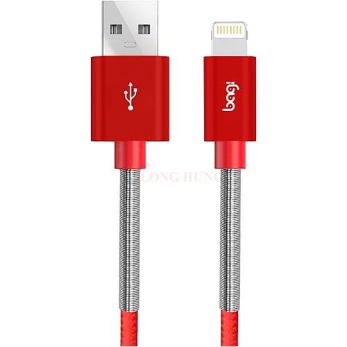 Cáp Lightning Bagi dây lò xo 1m IF100 - Hàng chính hãng - Cổng Lightning tiện dụng Chiều dài 1m Dòng điện ổn định Truyền tải điện tốt