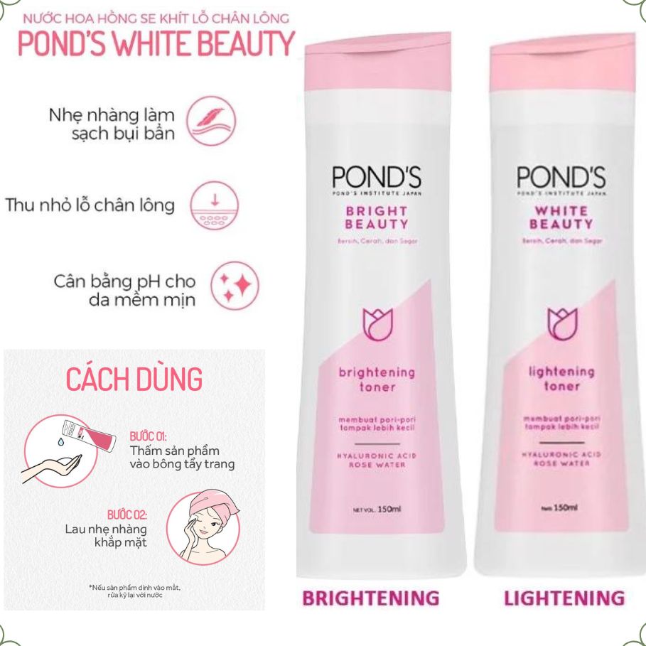 Rose water whitening ponds 150ml Toner grade ẩm for leather White Pond s beauty lightening-the British f store
