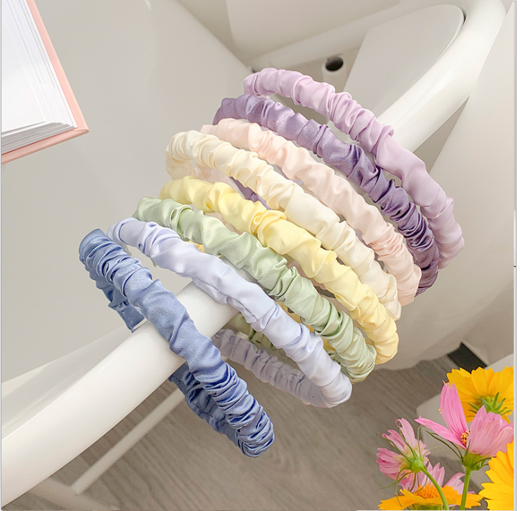 [HCM]Băng Đô Hàn Quốc Lụa SaTin Nhiều Màu -KT17