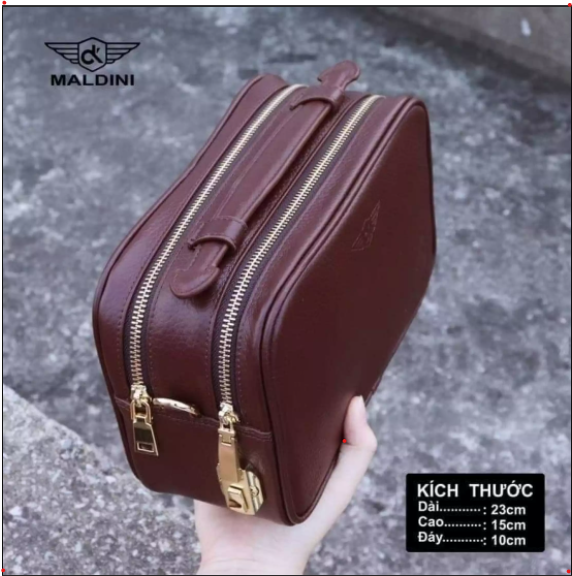 Túi Golf Nam Cầm Tay Da Bê AUTHENTICH Maldini - Có Khóa Số
