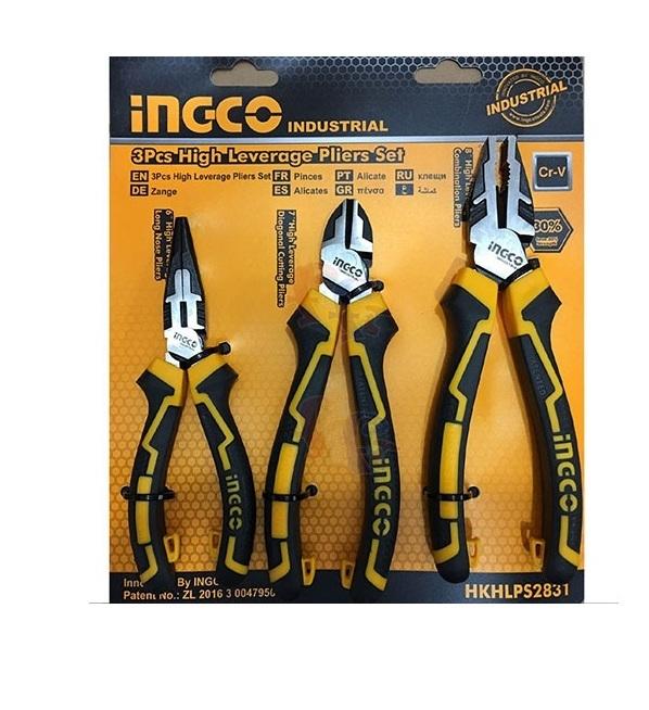 Bộ 3 kềm răng,cắt và nhọn cao cấp Ingco HKHLPS2831