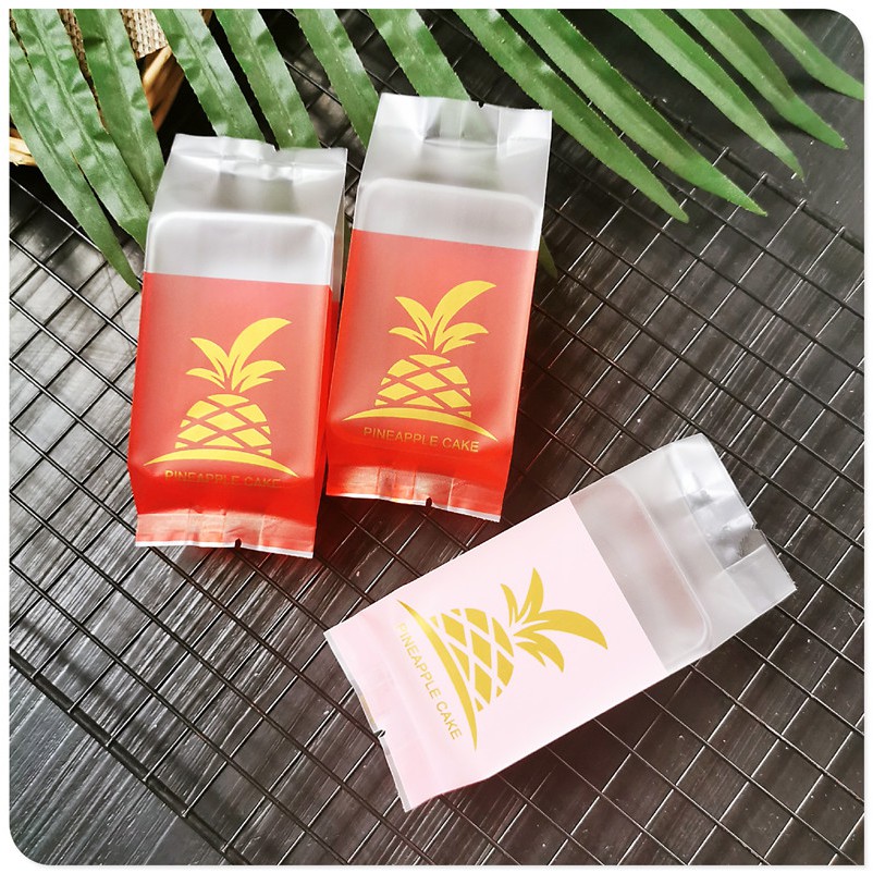 SET 50 TÚI ĐỰNG BÁNH DỨA HỒNG, ĐỎ