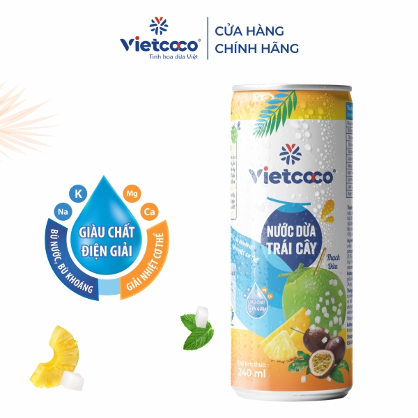 Nước dừa tươi trái cây Vietcoco 240ml