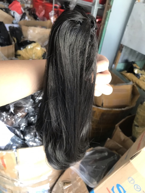 Tóc Giả Ngoặm Kẹp Ngắn Cúp Cao Cấp- Ảnh Thật