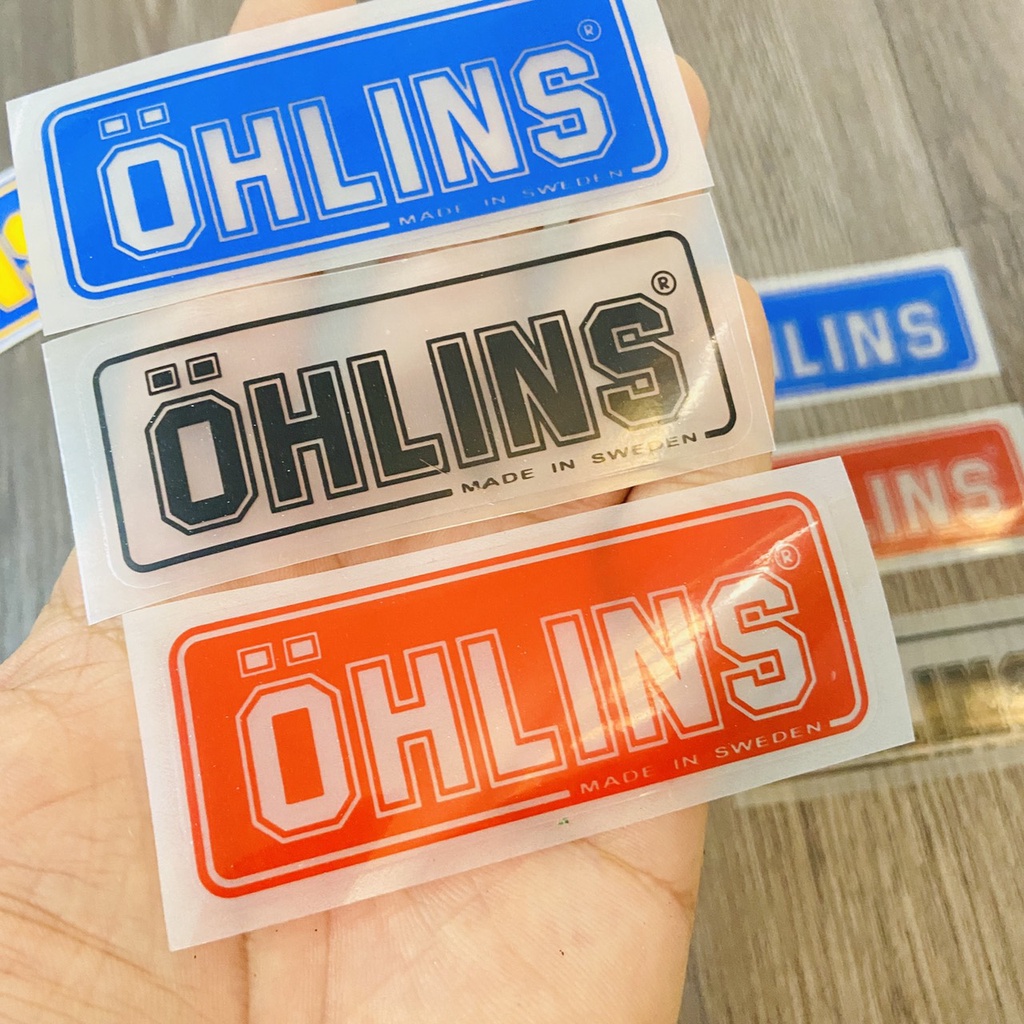 (Siêu rẻ) Tem OHLINS cao cấp dán phuộc, bình dầu phuộc