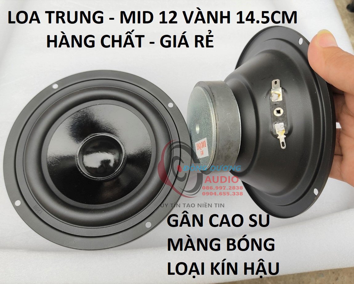 Loa trung/mid 14.5cm hq màng bóng - củ loa trung 12 kín hậu - giá 01 chiếc