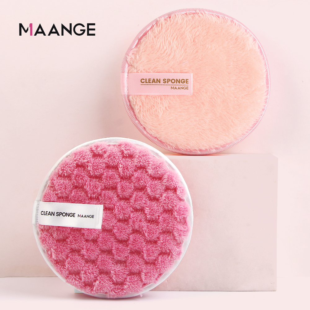 MAANGE Bông tẩy trang chuyên sâu 2 cái Bông tẩy trang có thể tái sử dụng