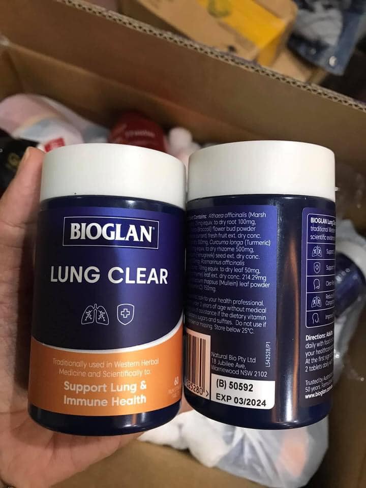 Bioglan Lung Clear -  uống hỗ trợ thanh lọc phổi