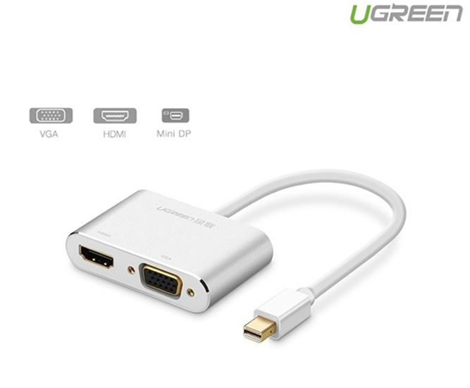 Cáp Mini DisplayPort sang HDMI và VGA Ugreen 20421 vỏ nhôm