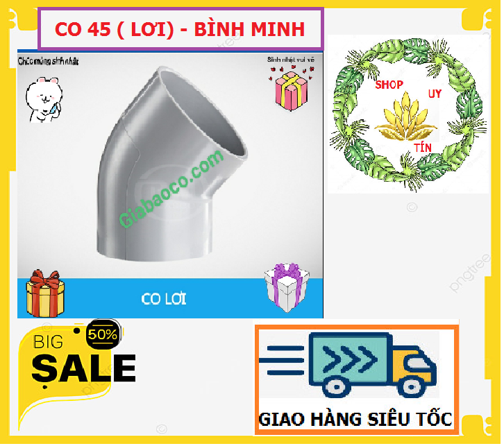 Lơi Ống Nước -BÌNH MINH: Phi 21mm, 27mm, 34mm, 42mm, 49mm, 60mm