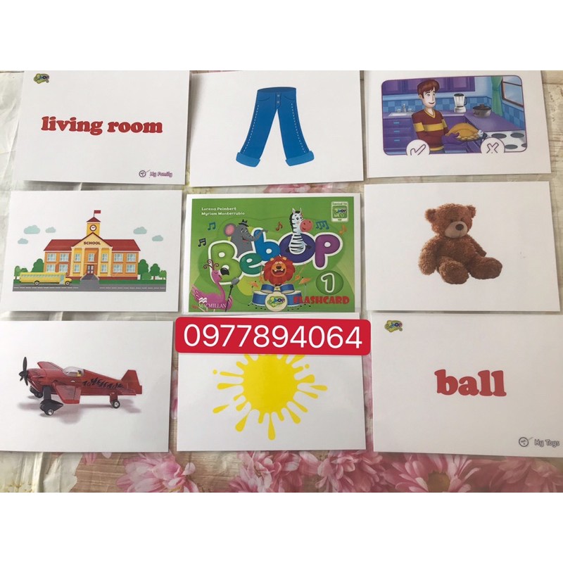 Thẻ Flashcards Tiếng Anh Bebop level 1️ép plastics - 90 thẻ