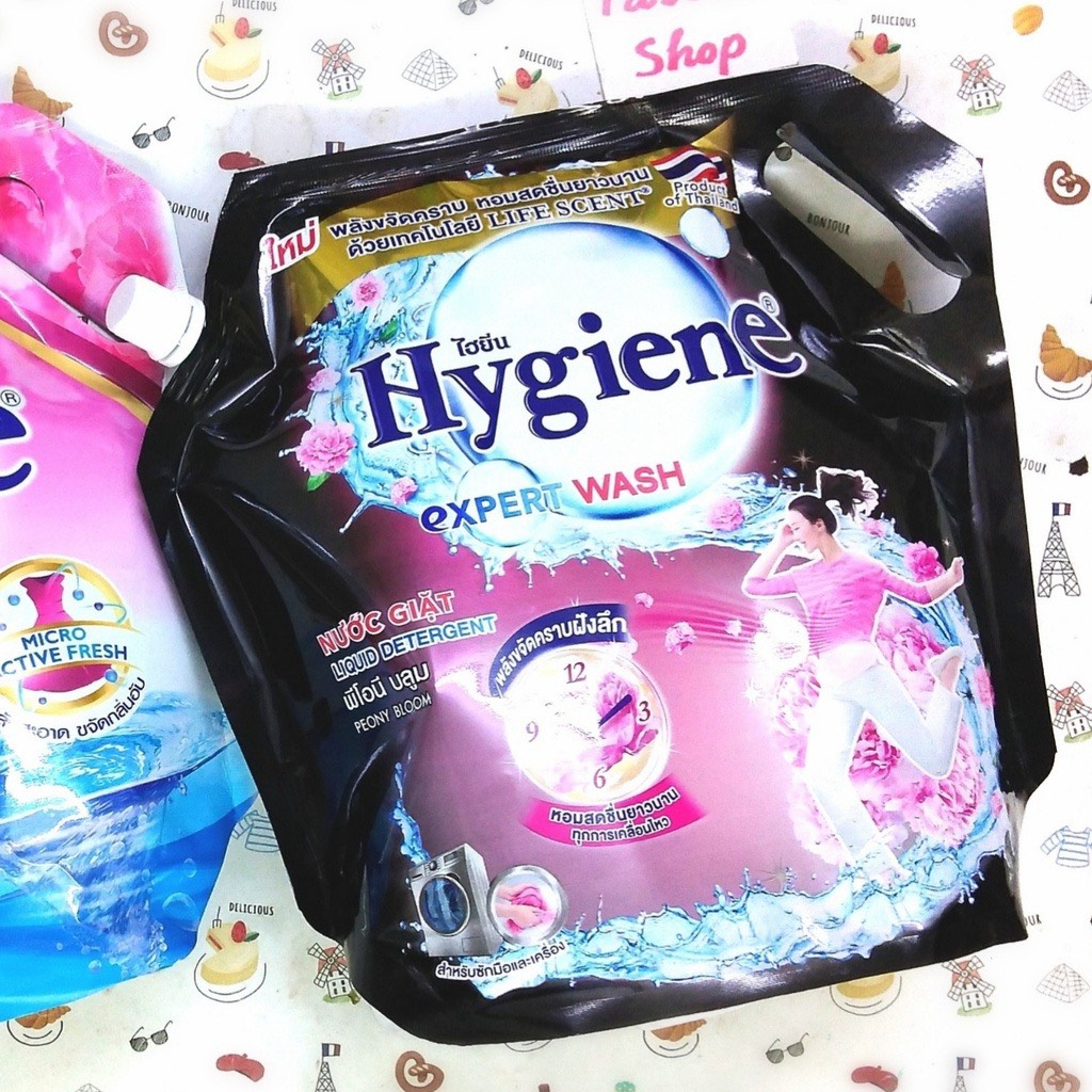 Nước giặt đậm đặc Hygiene Thái Lan chính hãng túi 1800ml-đen