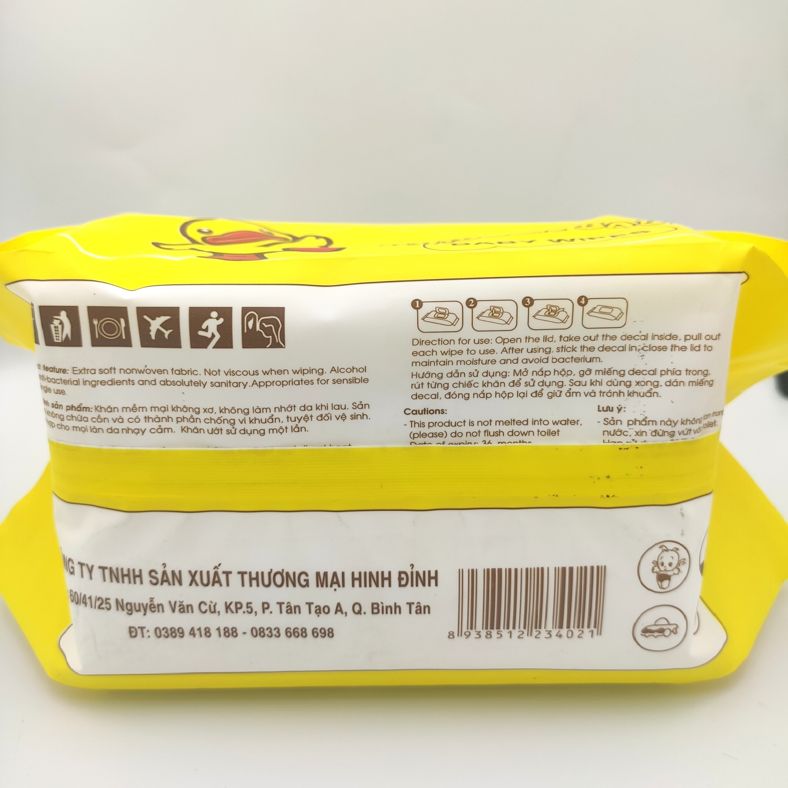 Khăn giấy ướt baby wipes HĐ.Duck