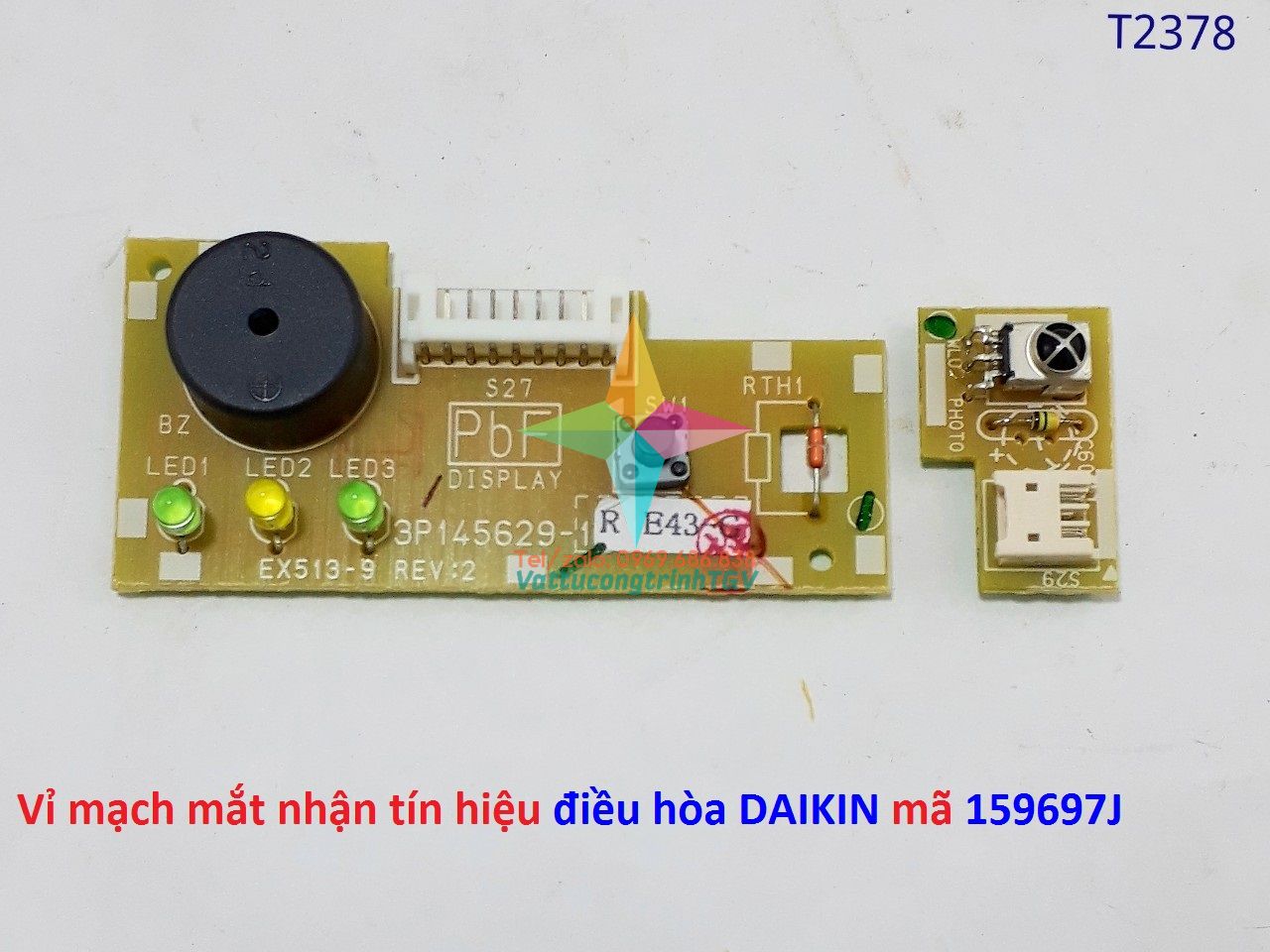 Vỉ mạch điện tử mắt nhận tín hiệu điều hòa DAIKIN loại 3P145629-1 ( Mã phụ tùng 159697J)