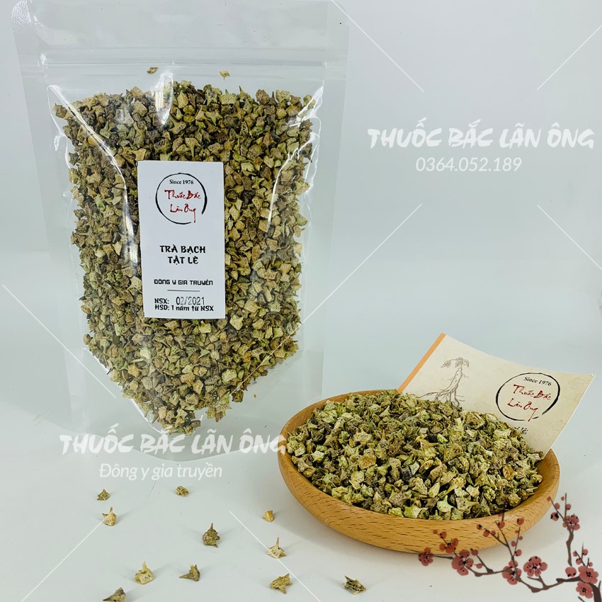 Bạch tật lê 100g, đã sao vàng hạ thổ, trà bạch tật lê, thơm, sạch, không lẫn tạp chất - Lãn Ông