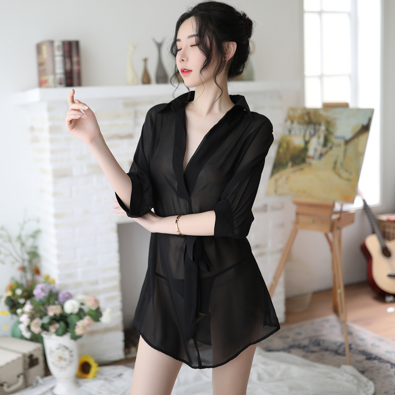 Áo Sơ Mi Xuyên Thấu Voan Mịn