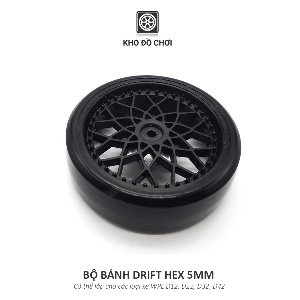 Bộ 4 chiếc bánh Drift lắp cho xe WPL D12 1:10 - Hex 5mm