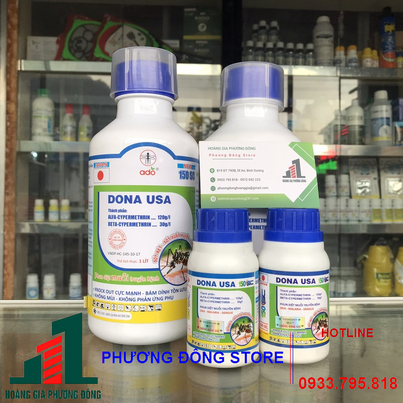 Thuốc diệt muỗi và côn trùng DONA USA 150SC - Chai 100ml