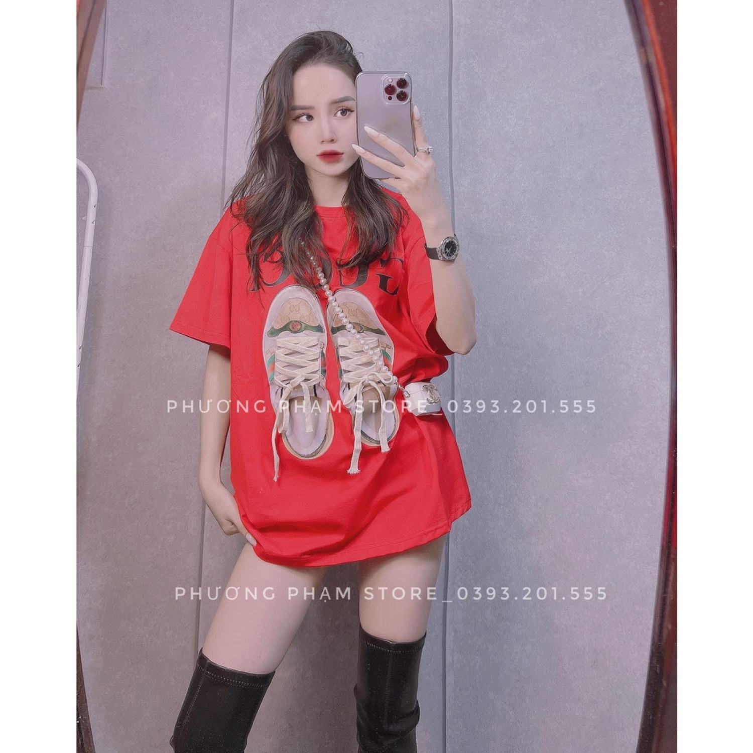 Áo Thun Thụng Free size Tay Lỡ Đôi Giày GC Siêu Hot