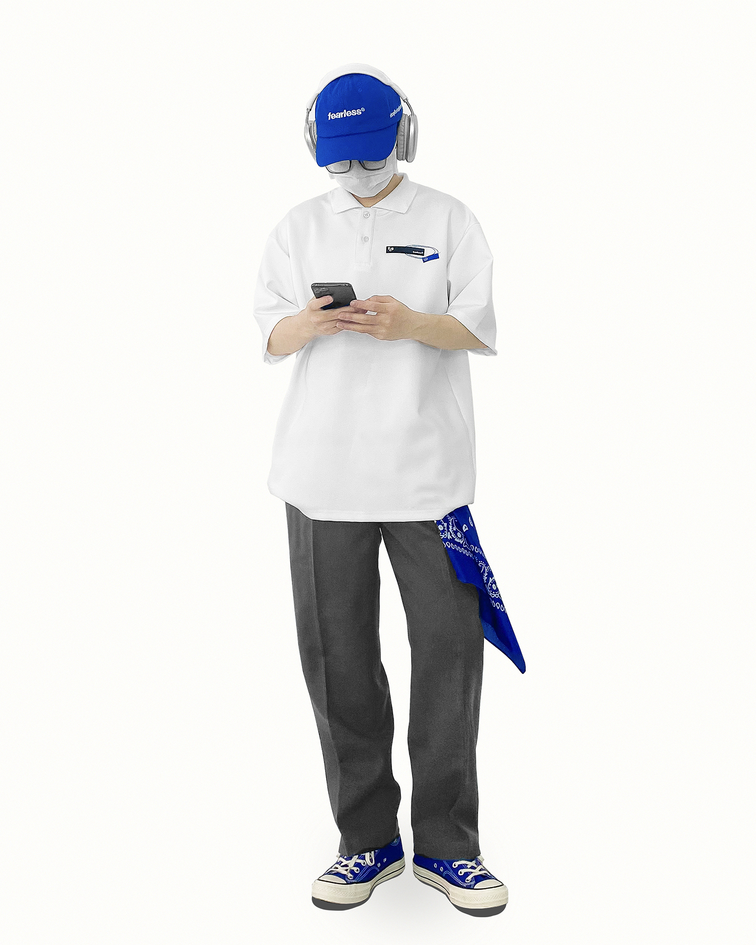 Áo thun polo oversize FEARLESS FLS vải poly