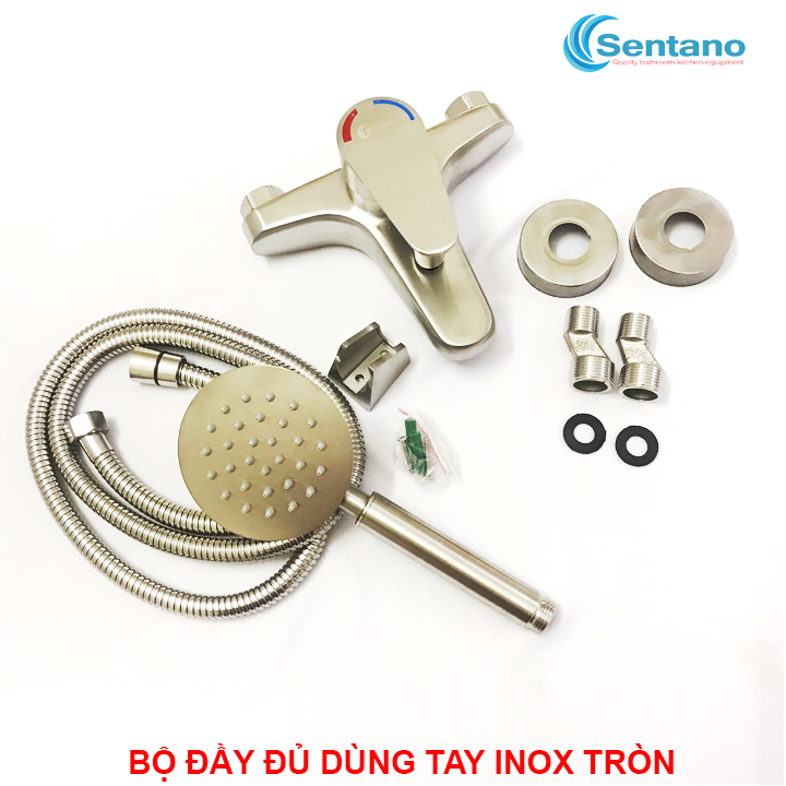 [SALE RẺ][HÀNG ĐÚC ĐẸP]Bộ củ sen tắm Nóng Lạnh INOX 304 STN-203 SENTANO Lõi ruột loại tốt dùng bền bỉ