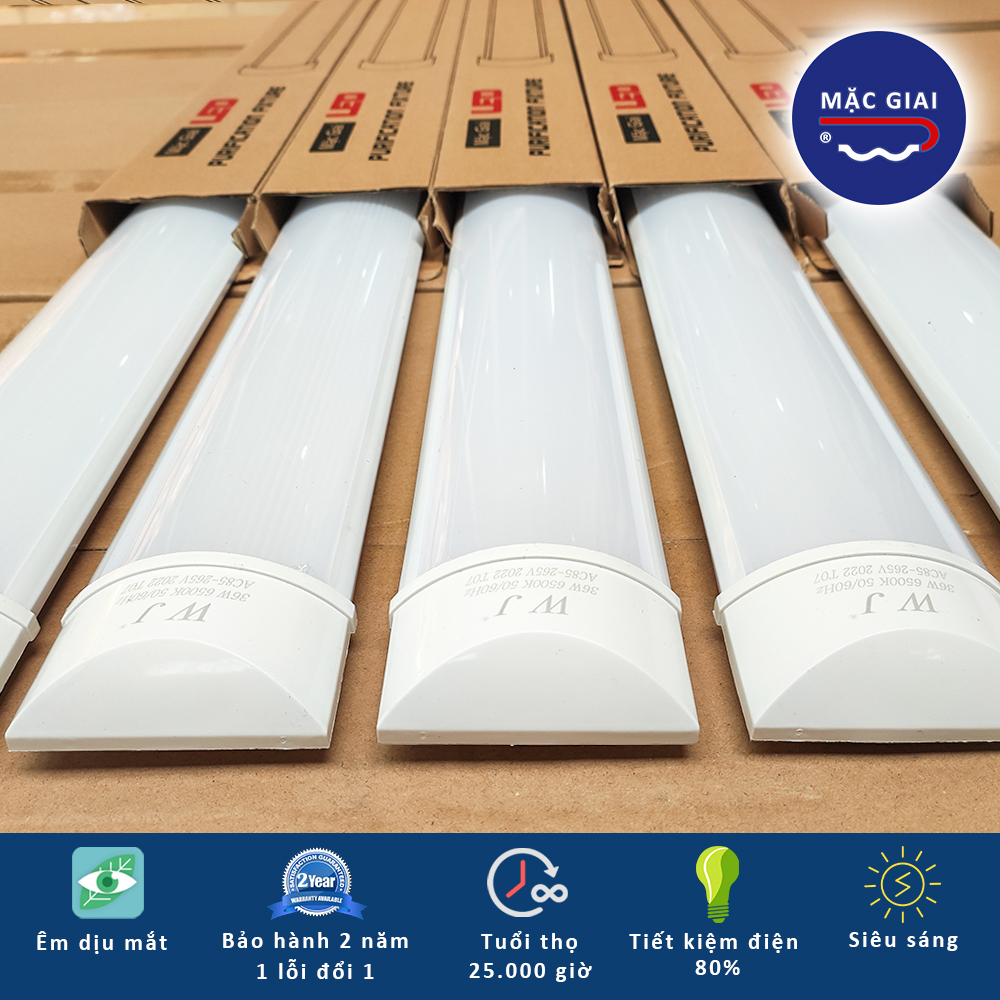 Đèn LED bán nguyệt MẶC GIAI (36w*1.2m*0.07m)