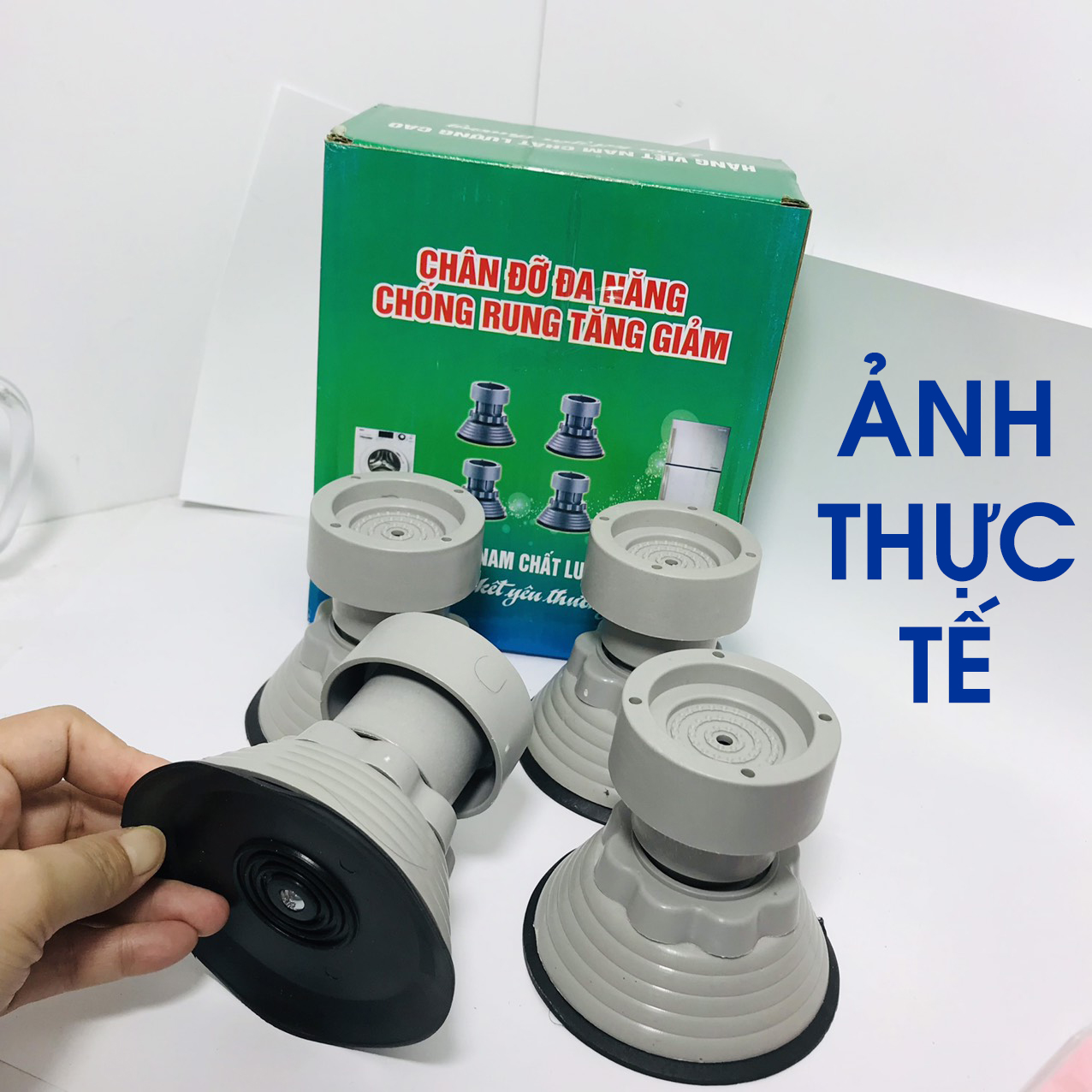 Chân đế máy giặt tăng giảm Bộ 4 chân đế chống rung chân đỡ đa năng cho máy giặt, tủ lạnh, tăng giảm chiều cao, đế cao su Dieulinhshop