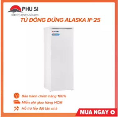 [Trả góp 0%]Tủ đông Alaska 250 lít đứng IF-25
