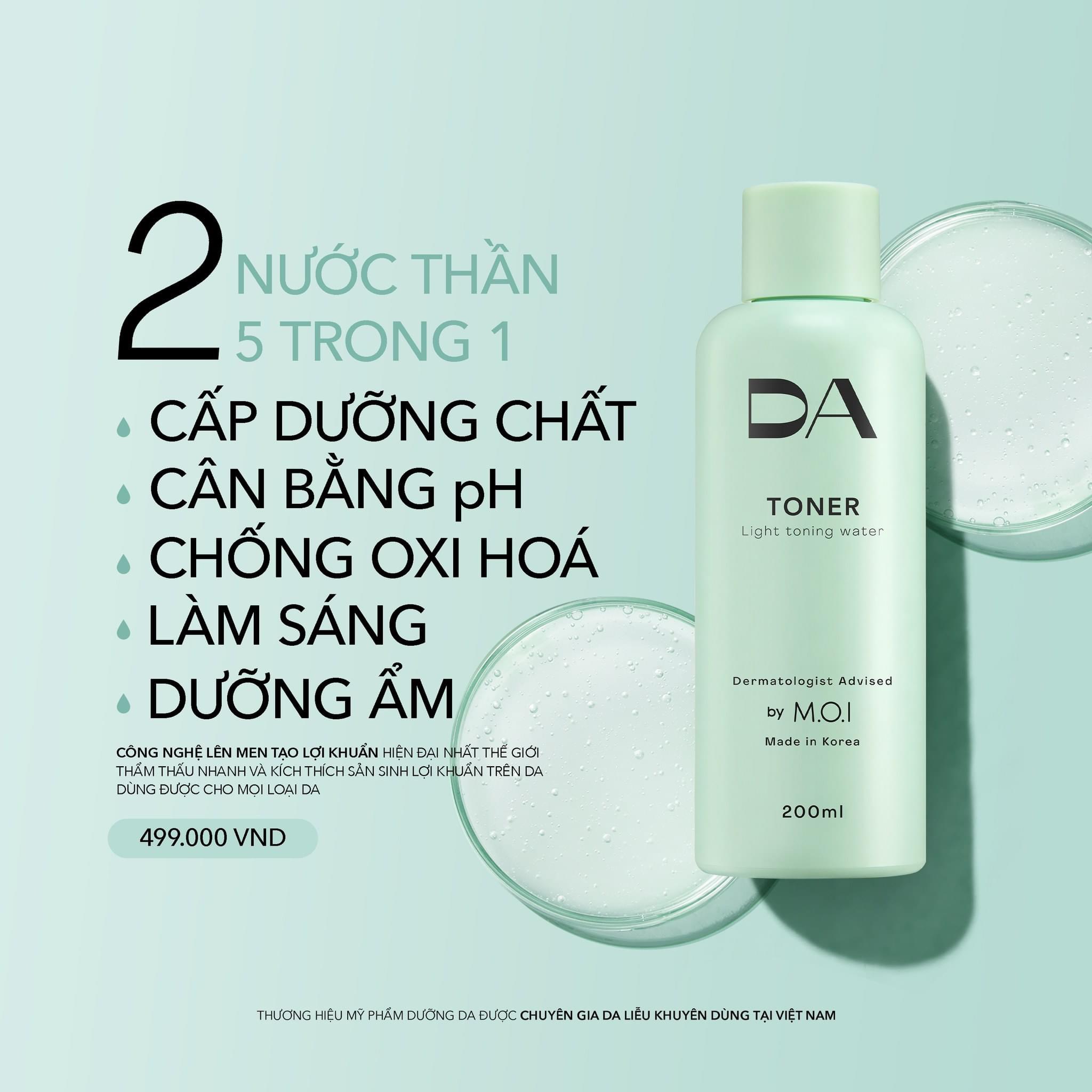 SỮA RỬA MẶT VÀ TONER DA BY MOI