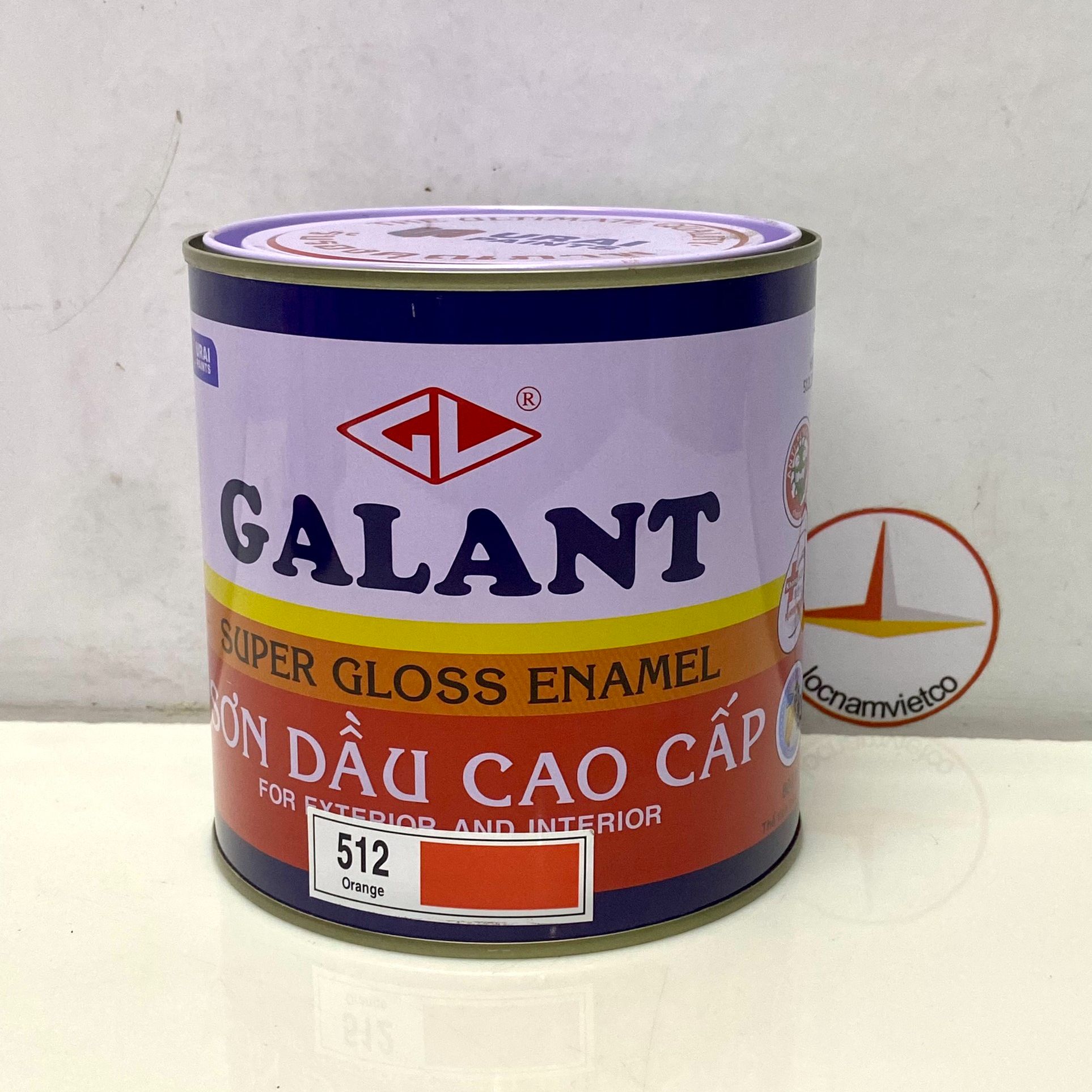 Sơn sắt, sơn dầu Galant màu cam 512 800ML
