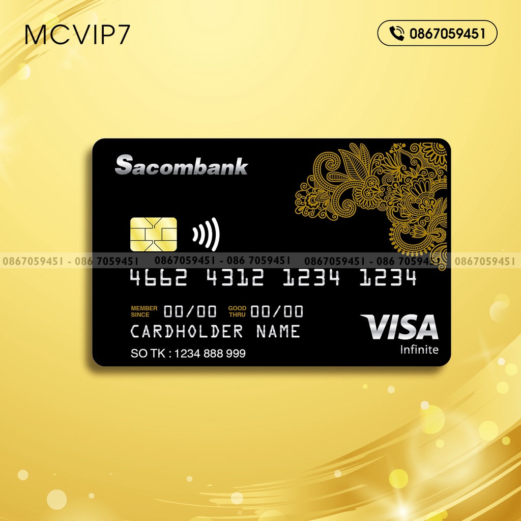 BLACK CARD - Thẻ VIP -Miếng dán, skin, sticker thẻ ATM, ngân hàng, thẻ xe, thẻ chung cư ( Singature, Infinite, Private )