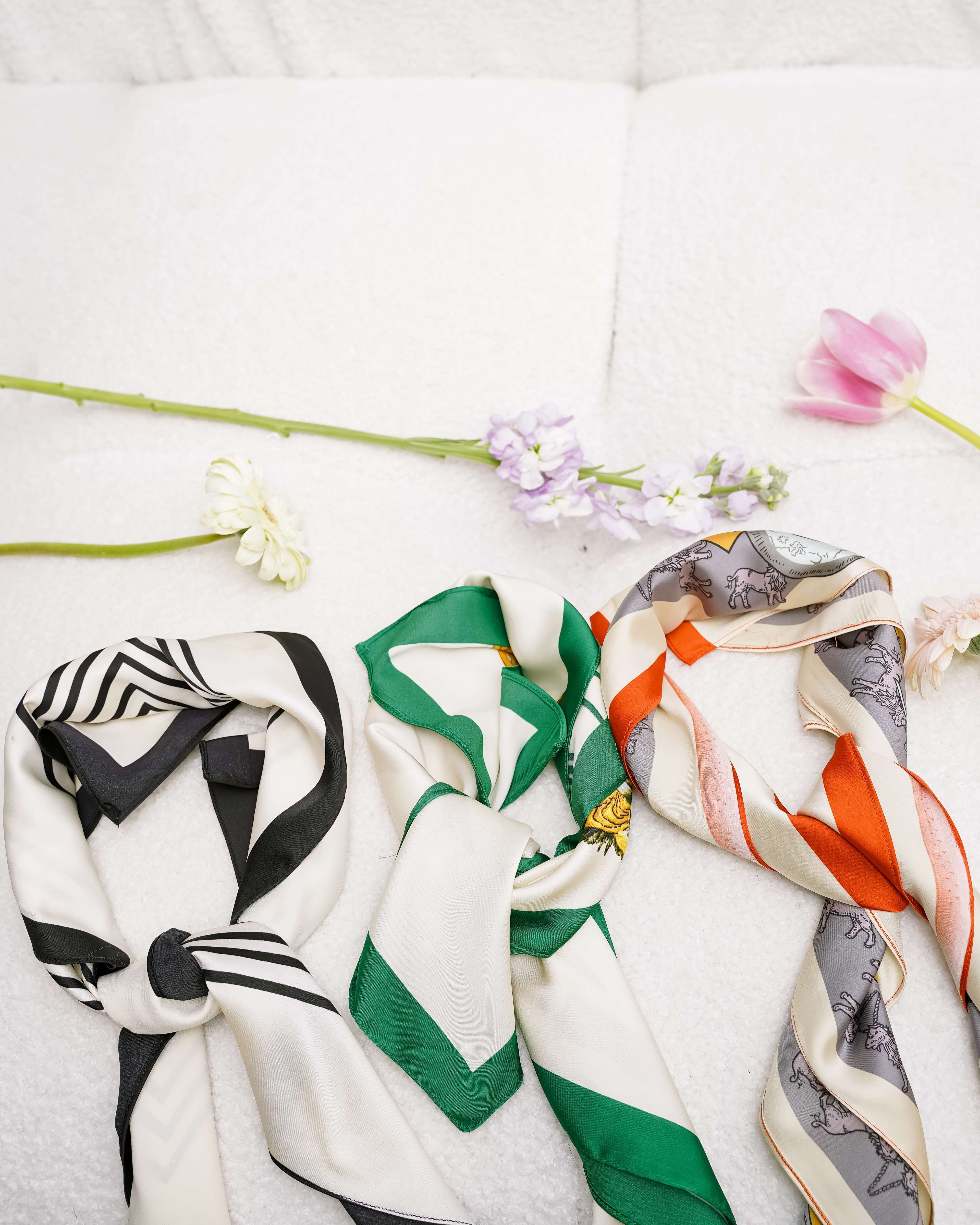 Khăn lụa FACI Lụa Bandana in 3D cao cấp, thời thượng