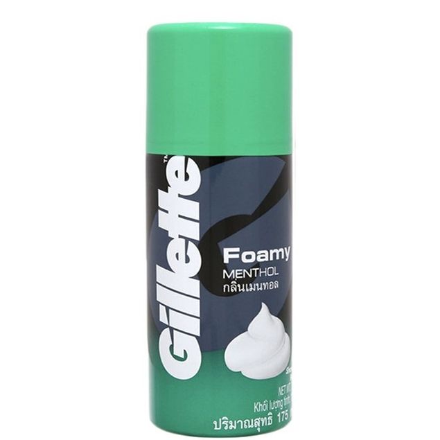 Bọt Cạo Râu Gillette Foamy Menthol 175g -BẠC HÀ