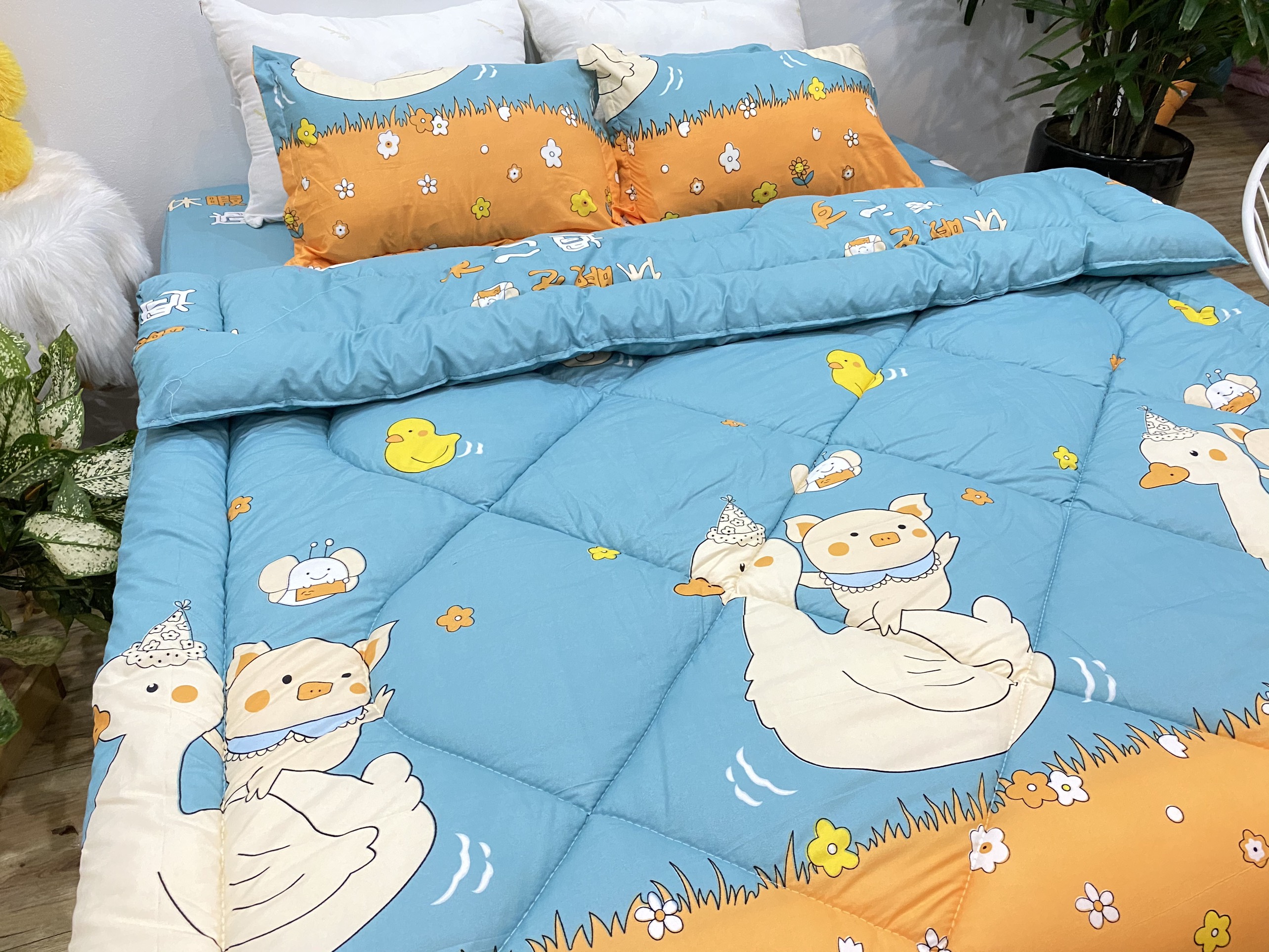 Set Ga Gối Mẫu Vịt Lợn P35