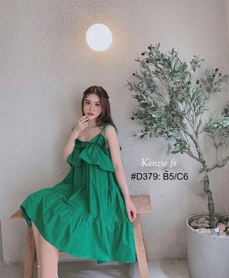 Đầm 2 dây tiểu thư, đầm 2 dây, đầm xòe, phụng hoàng
