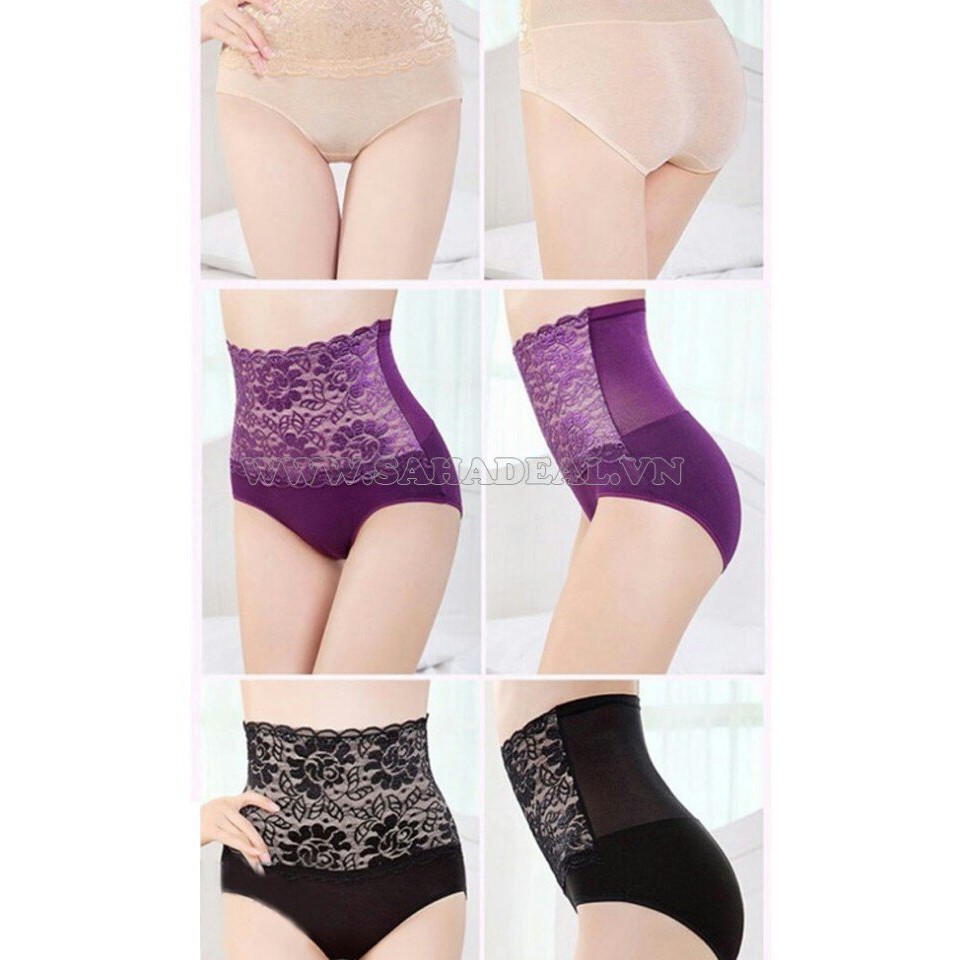 combo 10 quần lót nữ viền ren cạp cao