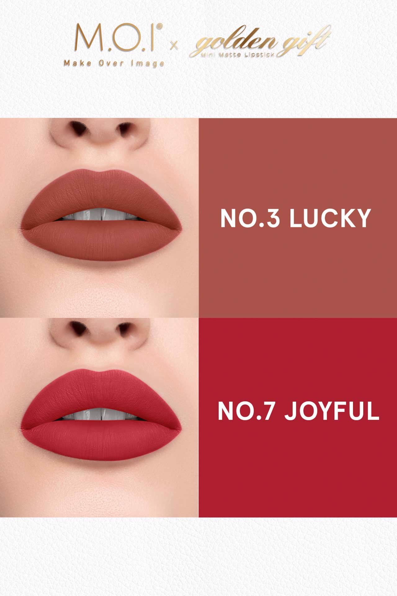 Set 2 joyful son thỏi mini golden gift M.O.I Cosmetics