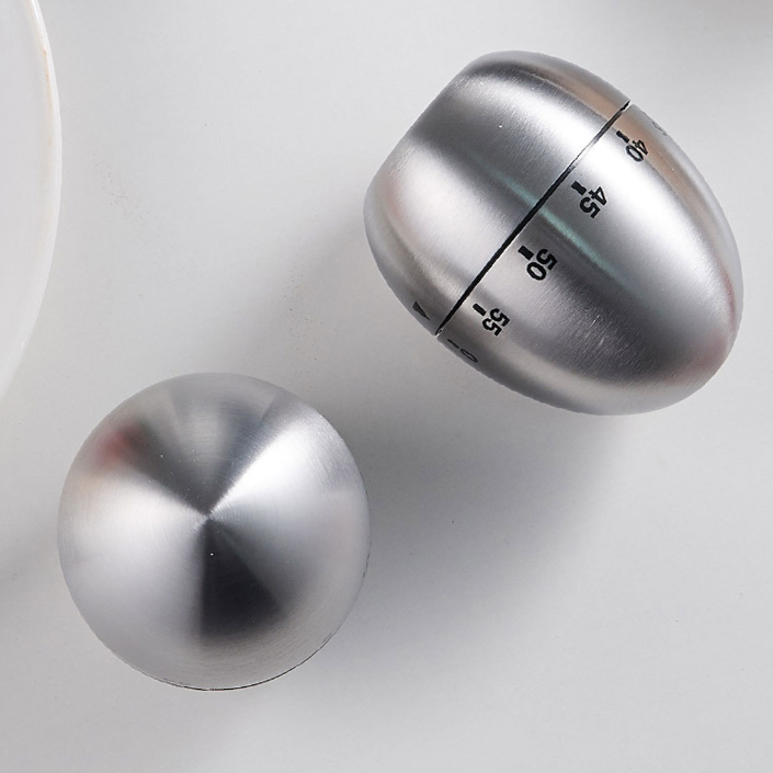 ĐỒNG HỒ POMODORO ĐẾM NGƯỢC 60' HÌNH QUẢ TRỨNG KIM LOẠI [ Đồng hồ cơ hẹn giờ đồng hồ nhà bếp đồng hồ cơ đếm ngược]