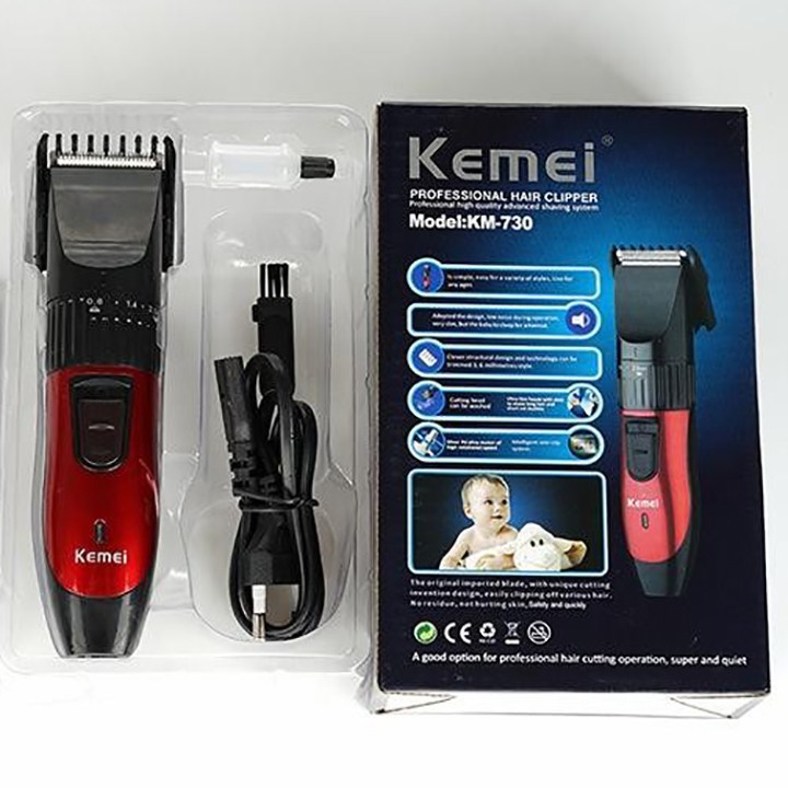 [Sale hủy diệt] Tông Đơ Cắt Tóc Sạc Điện Kemei Km-730.VM