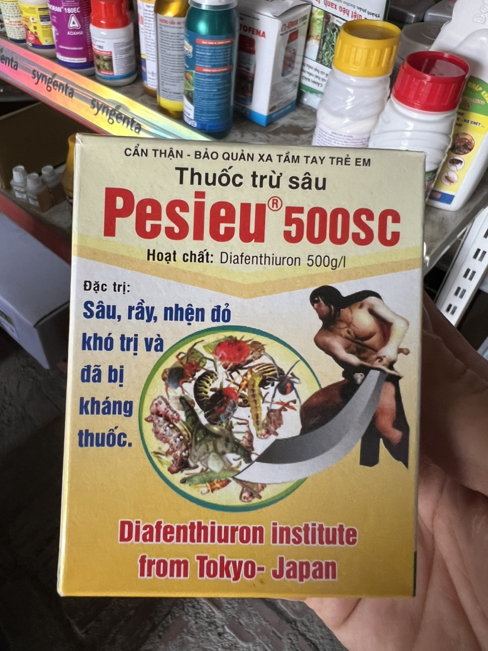 (Hộp 10 gói) Thuốc trừ sâu, rầy, nhện đỏ hoa hồng Pesieu 500SC (10ml)