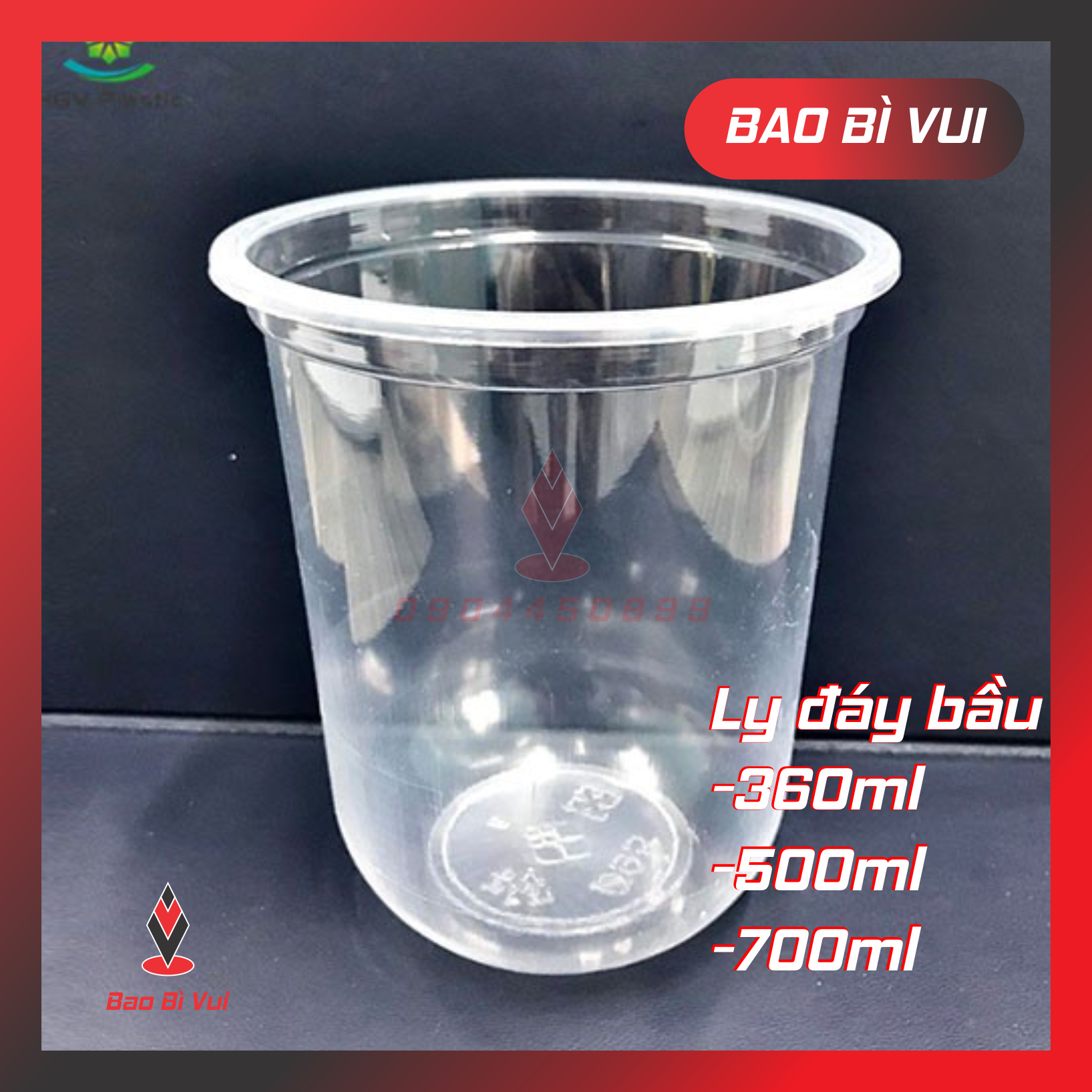 50 Ly PP Đáy Bầu Trà Sữa (360 ml / 500 ml / 700 ml )