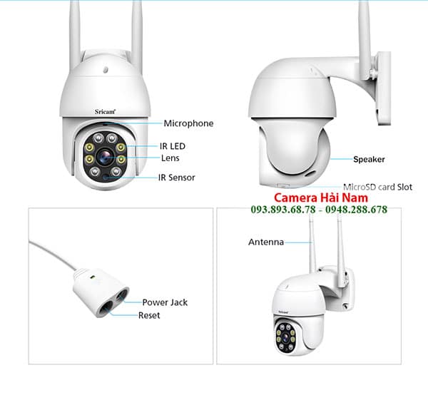 [HCM]Camera ngoài trời Srihome SP028 xoay 360 độ