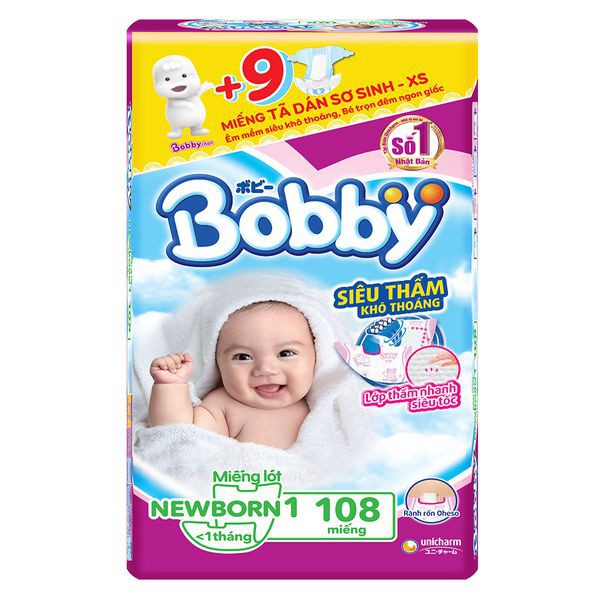 Tả dán Bobby NB1/NB2/S56/M76/L68/XL62/XXL56(M74,L68 tặng 8 miếng)