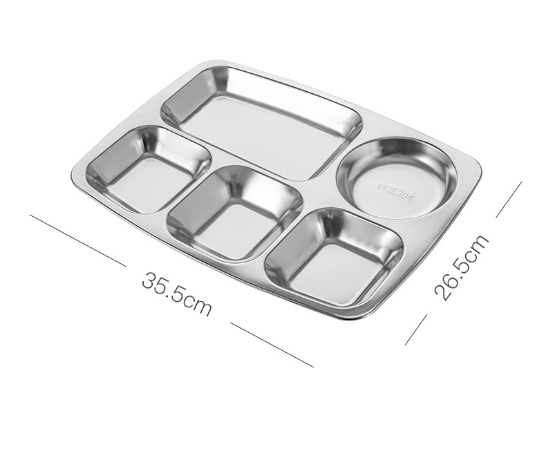 Khay Cơm Văn Phòng inox 304 6 Ngăn Tiện Dụng (Xước nhẹ)