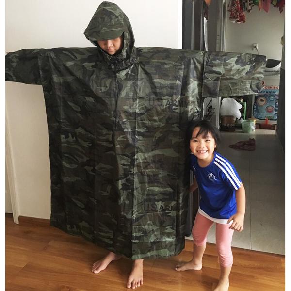 [HCM]Áo mưa cánh dơi vải dù lính rằn ri cao cấp  áo mưa giá rẻ  áo mưa  áo đi mưa  áo khoác