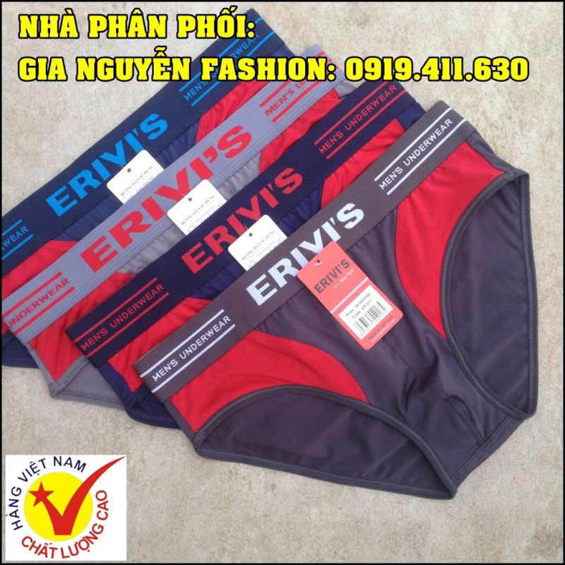 Nơi bán Bộ 4 Quần lót nam Tam giác Thun lạnh ERIVIS VN Cao cấp
