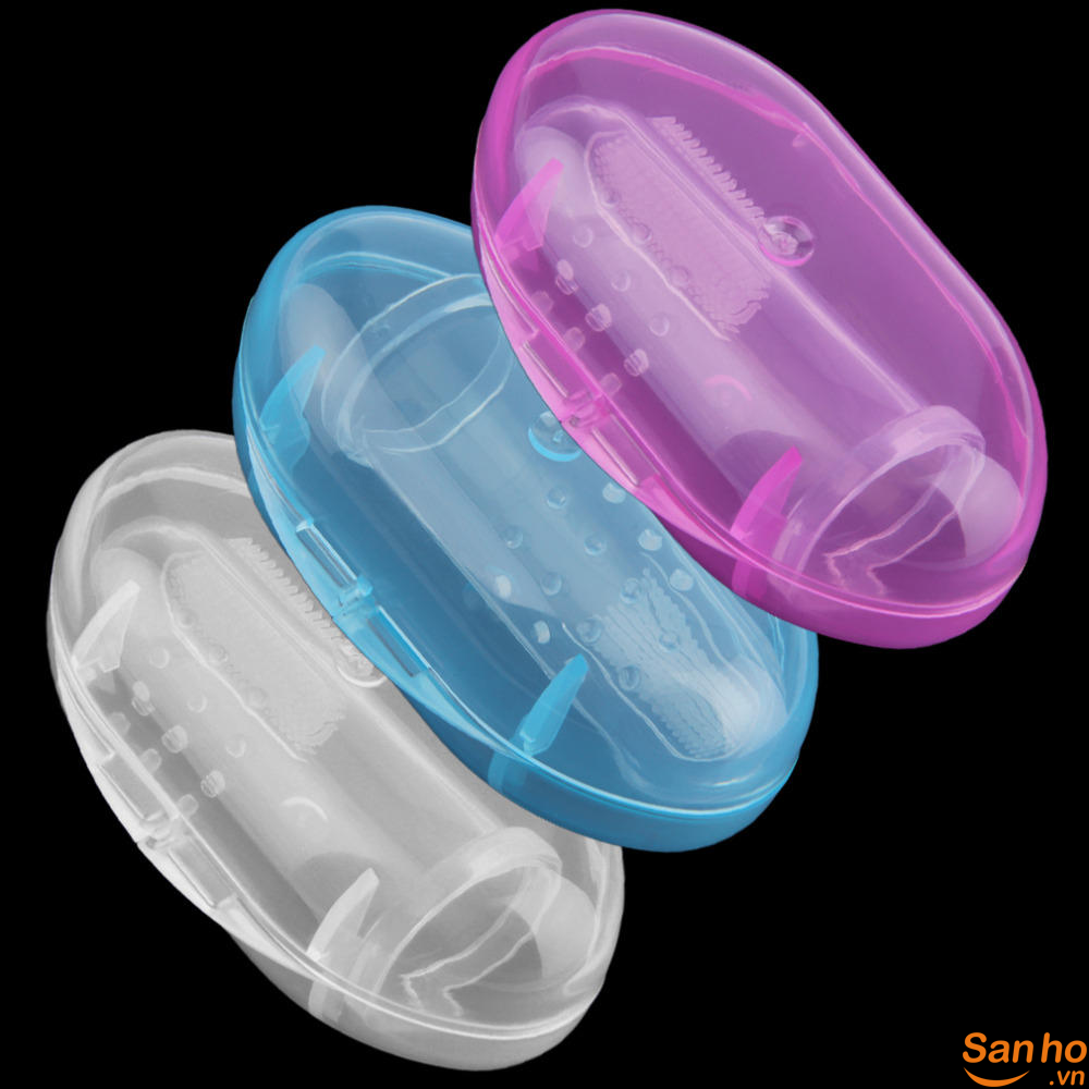 Bàn chải xỏ ngón silicon cho bé